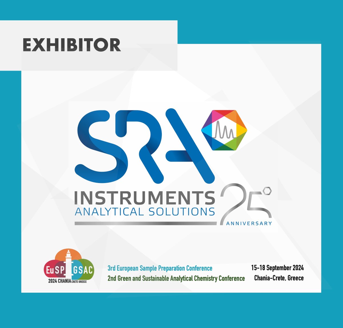 EuSP_GSAC_2024's tweet image. EuSP2024 | GSAC2024: Thank you to our Sponsors! 
We are grateful to SRA Instruments for their contribution and support of EuSP2024 | GSAC2024.

#srainstruments #EuSP2024 #GSAC2024 #sampleprep #Greenanalyticalchemistry