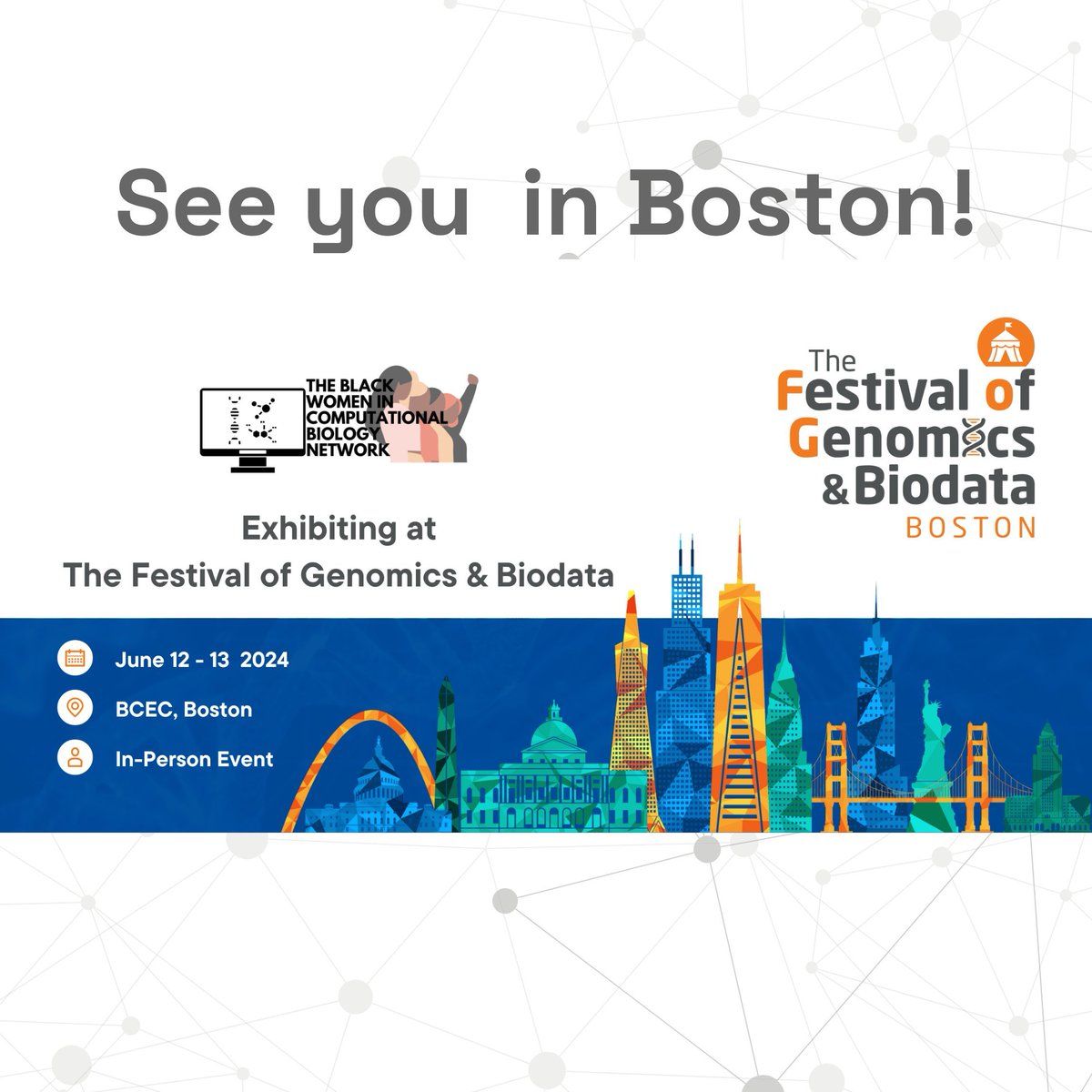 🌟 Discover the future of genomics at the Festival of Genomics and Biodata, June 12-13! 🧬 #FOGBoston

Explore precision medicine, AI, drug discovery, and more. Visit BWCB's booth to learn about partnership opportunities.

🔗 Register now (free for most!): buff.ly/4aFdI3l