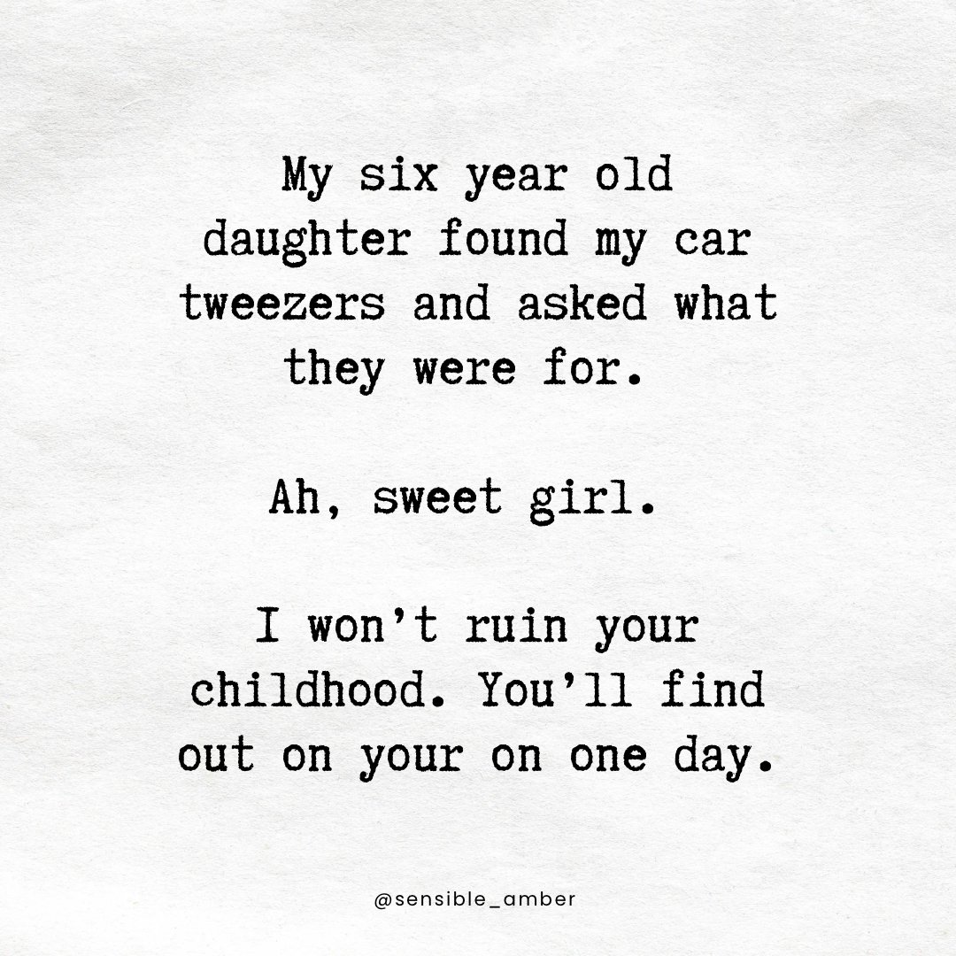 Sweet summer child. You’ll find out one day. #parenting #momlife #momhumor #gettingolder #millennial #millennials #genx #cartweezers