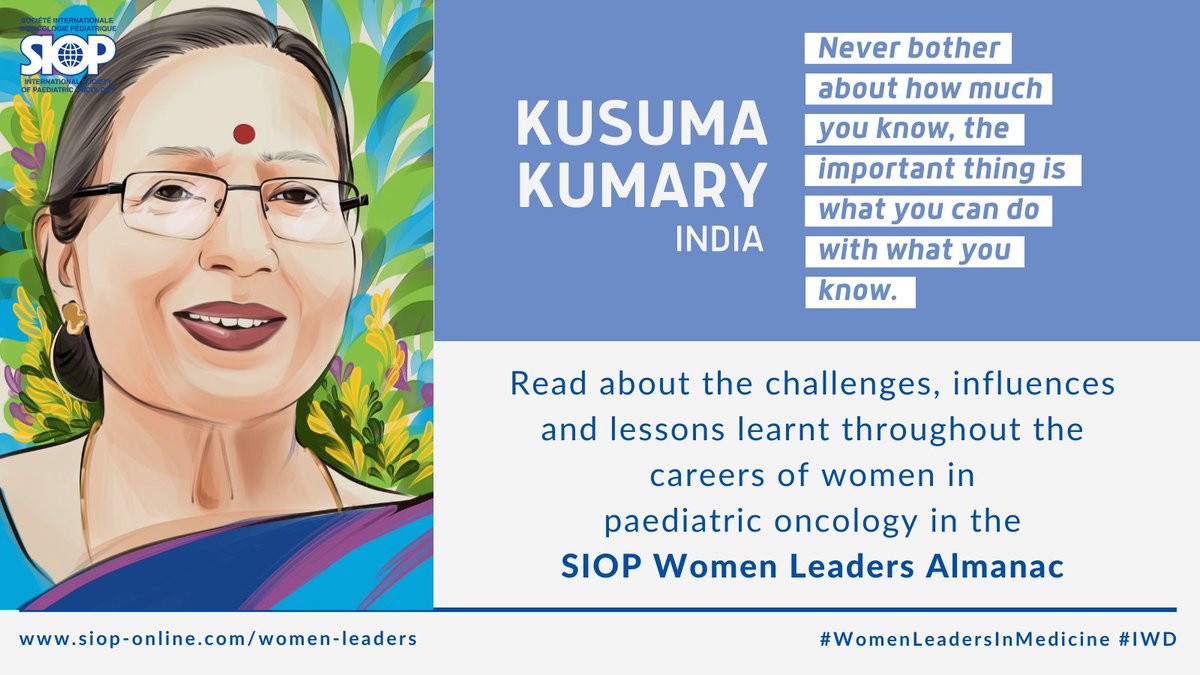 The Women Leaders in Paediatric Oncology (WLPO) Network are sharing the stories, personal influences & difficult lessons learnt from Women in #PaediatricOncology to inspire the next generation of #WomenLeadersInMedicine. Meet Dr. Kusuma Kumary: loom.ly/qO9GVh0