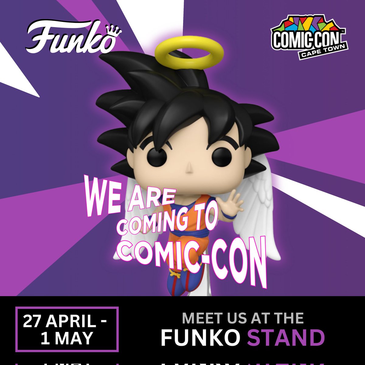 Gammatek's tweet photo. We are ready for #comicconcapetown 

Our Funkos can't wait to steal the show🔥

Meet us at the #funko stand

#comiccon #comiccon2024 #comicconafrica https://t.co/smR302vBHU