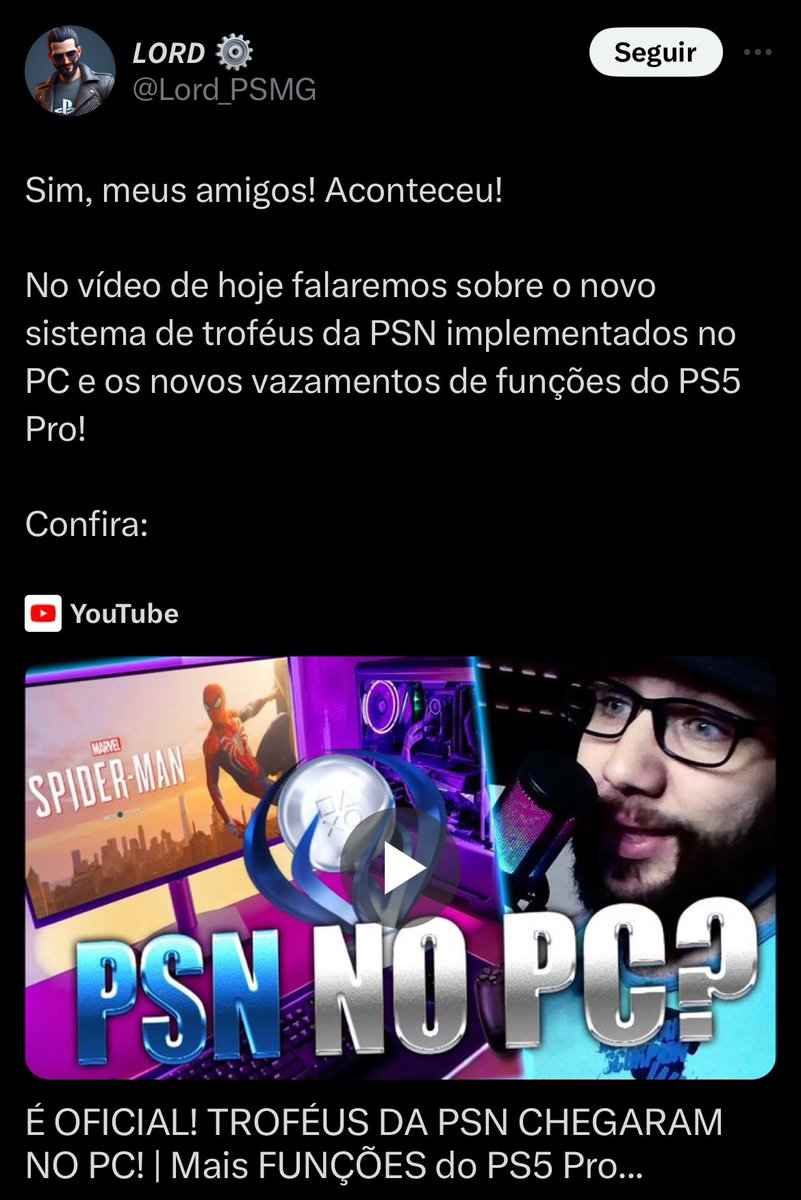 ENTENDA COMO ISSO É BOM LEÃO LOBO 🦭 MS lança feature no PC: Olha lá, é o fim do Xbox, virou multi, como eu tinha previsto. PS habilita TROFÉUS no PC: Aiiiin, mas veja bem glub glub, a Sony vende muito, glub, o futuro dos games é esse glub glub Kkkkkk Que chacota vc Lord🤭🦄