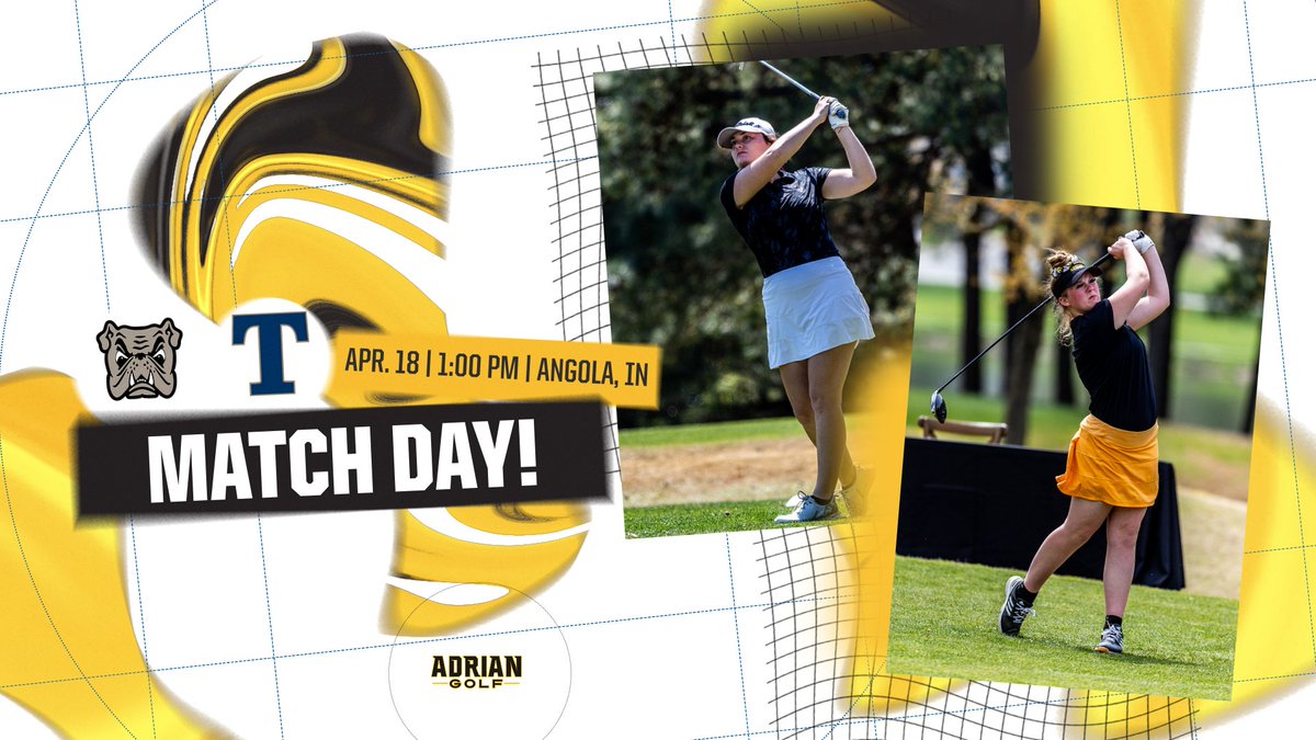 AdrianBulldogs's tweet photo. 🚨MATCH DAY!🚨
🏌️‍♀️ @ACBulldogGolf @ Trine University
⏰1:00 PM
📍Angola, Indiana

#GDTBAB https://t.co/1uSDr545TL