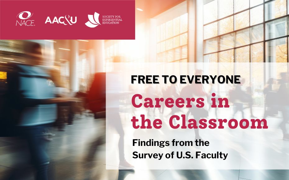 Today, AAC&U, @NACEorg, and @societyforee released their report on faculty engagement in career development. 👉 Learn more about the findings and recommendations during a free webinar today at noon ET. Register: ow.ly/CT8T50RgCiI