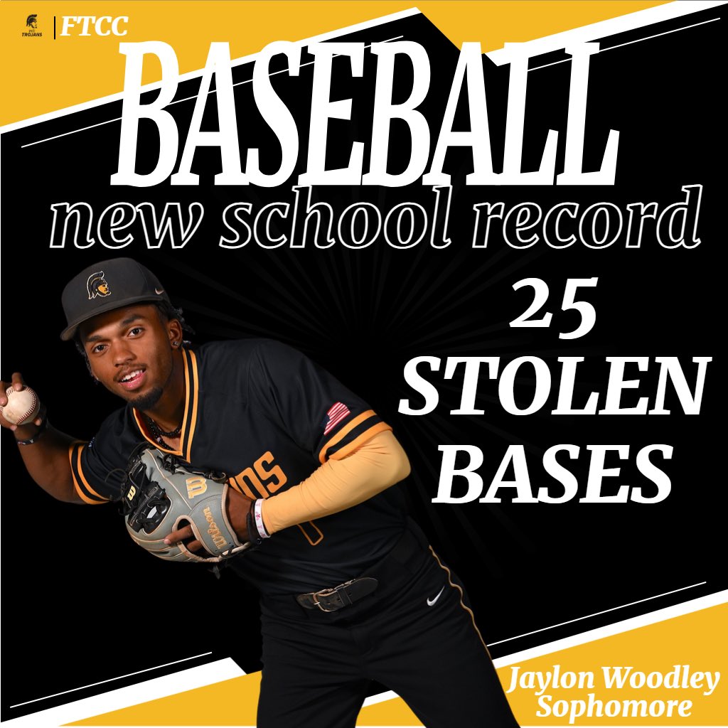 🚨NEW SCHOOL RECORD🚨 With his second single season school record on the year, Woodley breaks the stolen bases record after having two against #4 Florence-Darlington⚾️