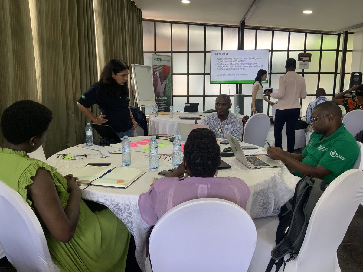 Promoting digital #PlantHealth solutions : The Ministry is hosting sessions in Kampala for representatives of ICT service provider companies, academic institutions and private sector extension service providers convened in collaboration with @CABI_Plantwise . #MAAIF_CABI