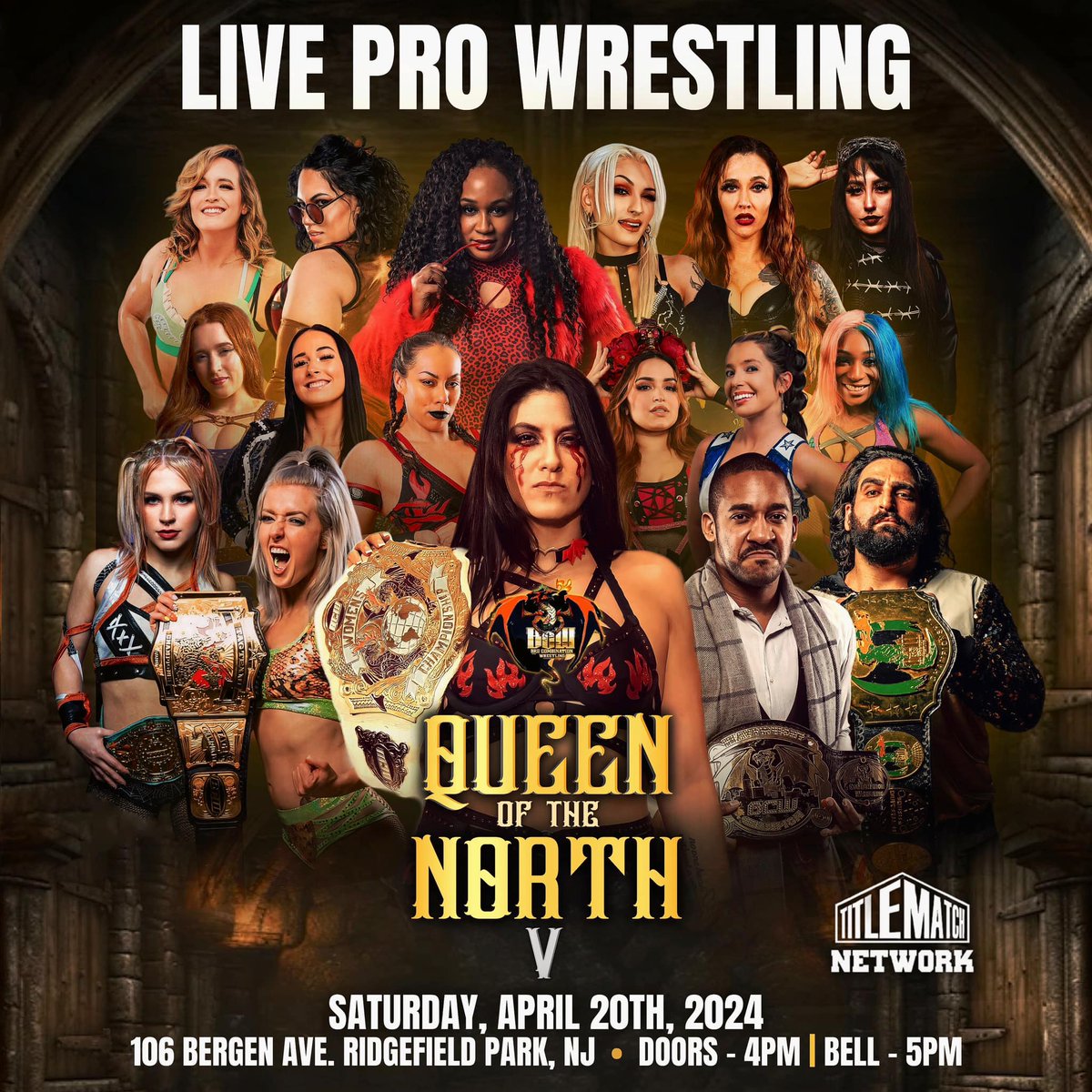Saturday, @BCW_Wrestling_ presents Queen of the North V in Ridgefield Park, NJ dmvprowrestling.com/p/saturday-bcw…