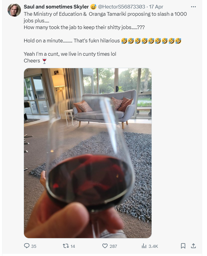 comms24_c24's tweet image. And the took the covid death jab to keep their jobs #vaxx_damage #covid #Nuremberg2NOW #MinistryOfEducation #OrangaTamariki #career #vaccine_injury #injury