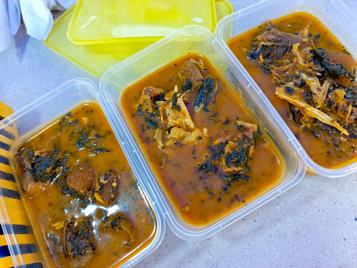 Bitter leaf soup - 3,500 naira per plate. Very tasty . If you know soupamarket standard, then you know this is DOPE!! ❤ Eba is available too for 500 naira per plate. Order via chowdeck🥰 delivery is FREE.