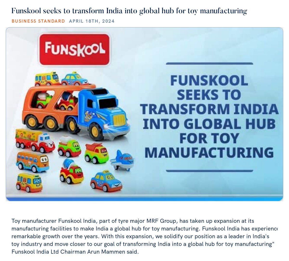 Funskool seeks to transform India into global hub for toy manufacturing
business-standard.com/companies/news… via NaMo App
काशी बनारस वाराणसी
Kashi Banaras Varanasi
#SankalpitKashi
