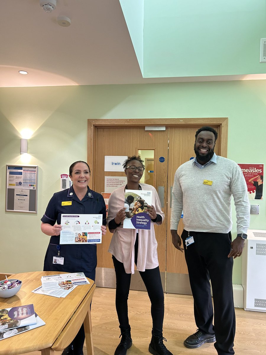 An exciting day as we launch our Health Inequalities Strategy @BWC_NHS Great conversations with our staff at Park View about what health inequalities means to them & how it impacts the CYP & families we care for🫶🏾Getting lots of interest around the champion role & projects!