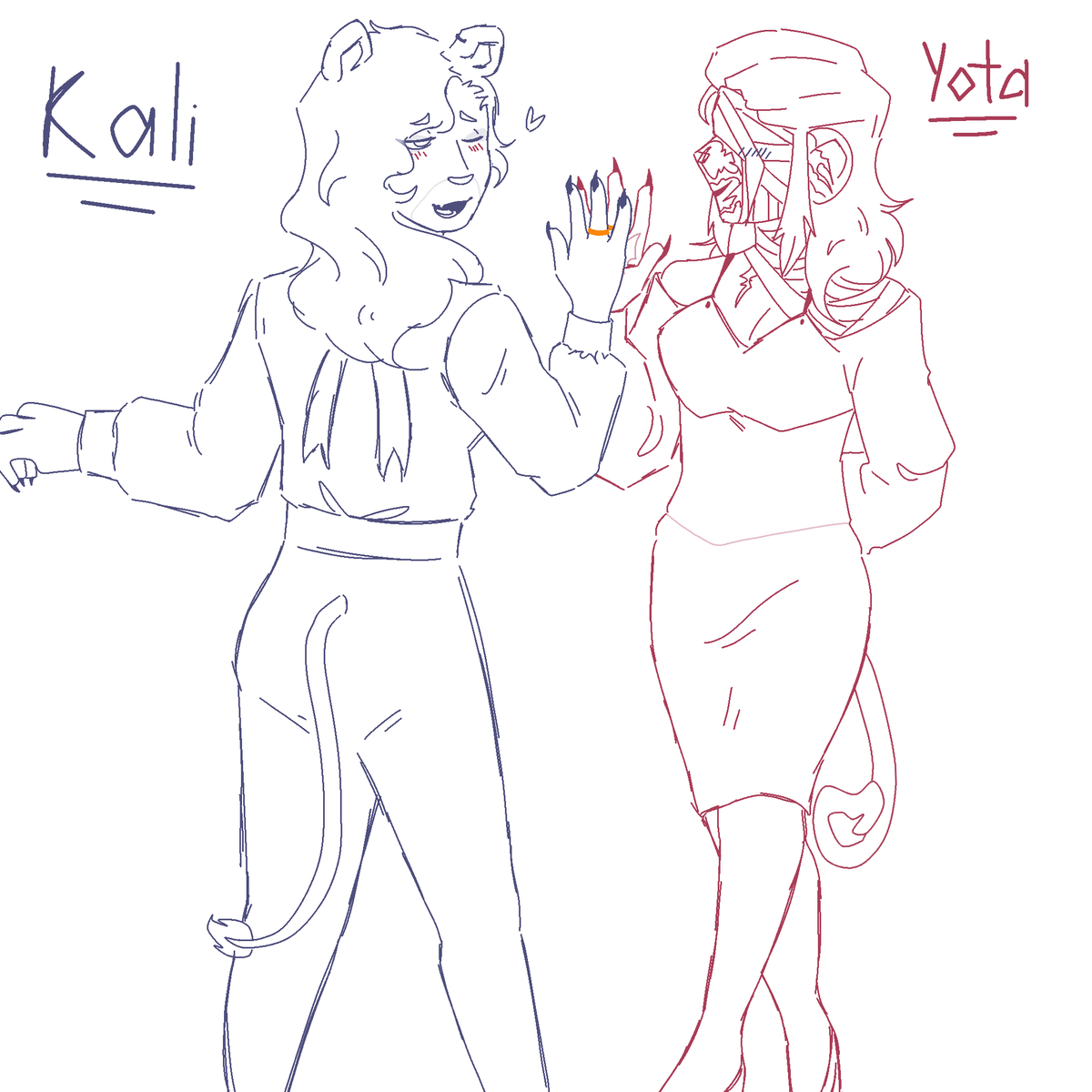 OMG A YOTA X KALI POST? My sweeties <3 (w them seperated and w them together and w their wedding rings!) 
#런애니 #Yota