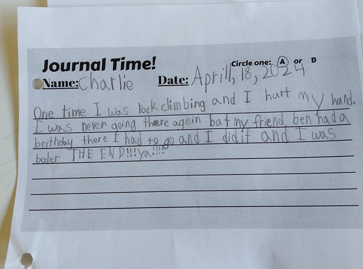 MsAMuise's tweet photo. This morning, students learned about persistence through the story, "After the Fall: How Humpty Dumpty Got Back Up Again" by Dan Santat. Then, they had the opportunity to summarize the story or reflect on a time they themselves persisted. Check out some examples! #readingworkshop https://t.co/iNFEIjl92j