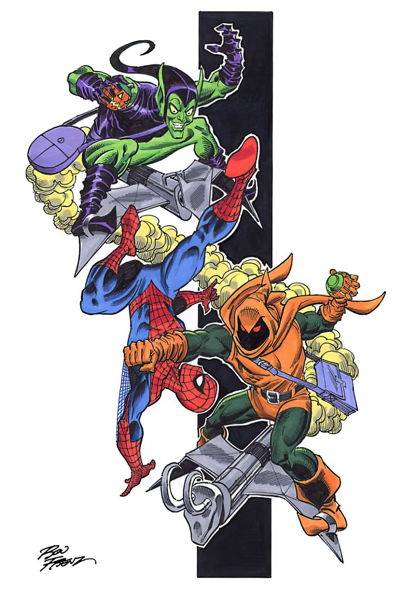 Spider-Man vs Green & Hobgoblin
Artwork by Ron Frenz
#SpiderMan #comicbooks