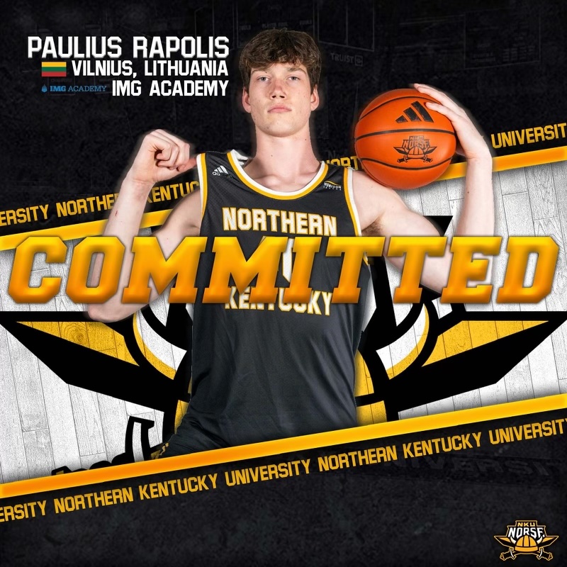 2024 Lithuanian big man Paulius Rapolis out of Bradenton (Fla.) IMG Academy has committed to Northern Kentucky, a source tells @247Sports. Good size with mobility and a motor that has shown flashes of skill with his back to the basket and as a passer.