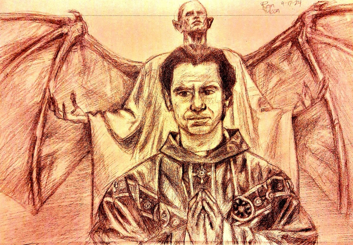 MisterHyde's tweet photo. MIDNIGHT MASS
Perhaps the greatest @netflix show
thank you @MikeStoklasa for introducing me to this gem
@HamishLinklatRC
#portrait #monsignorpruitt #fatherpaul #angel #midnightmass #Netflix #vampire #devil #horror #TBThursday #monster #ArtistOnX @Horrorposterguy @redlettermedia https://t.co/AmcGL1da4P
