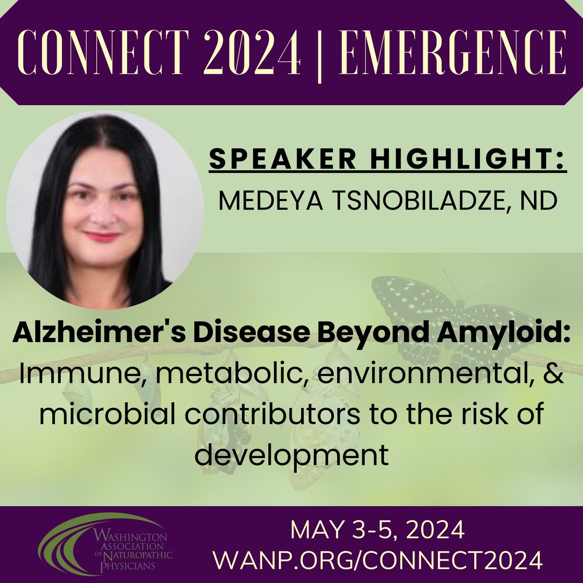 WANPConnect's tweet photo. Alzheimer's Disease Beyond Amyloid: Immune, metabolic, environmental, and microbial contributors to the risk of development | Medeya Tsnobiladze, ND

CONNECT 2024 pass prices increase after next Wednesday 4/24! Register today to save! https://t.co/AUmWNHvvtd

#Connect2024 https://t.co/rbPtBavoFc