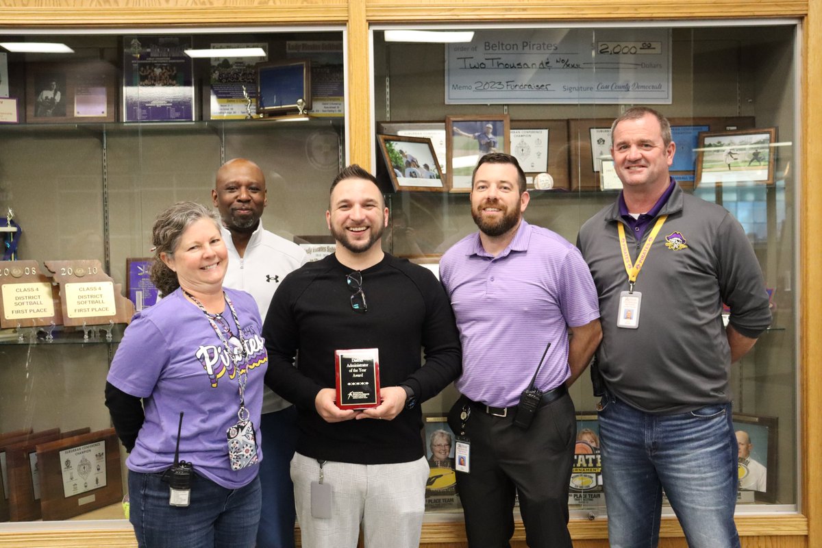 Congratulations to Belton High School's Michael Aleto! He was named the Show-Me District's National Speech and Debate Administrator of the Year. #Proud2BPirates