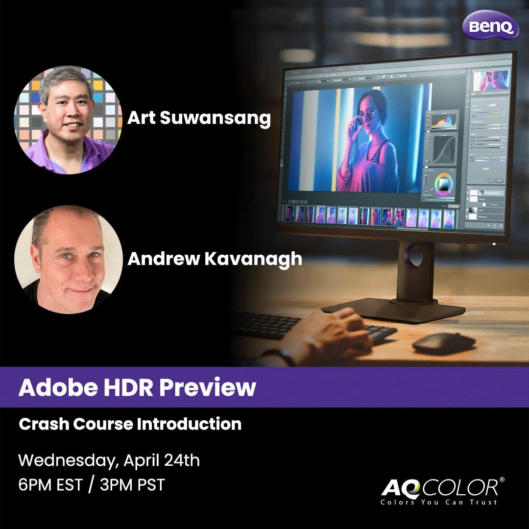 Join us in learning the overall concept of HDR and preview as we cover many of the nuances of Adobe HDR Preview features in Adobe Camera RAW and Lightroom Classic. Register here: bit.ly/3Ups8zb #BenQ #AQCOLOR #Webinar