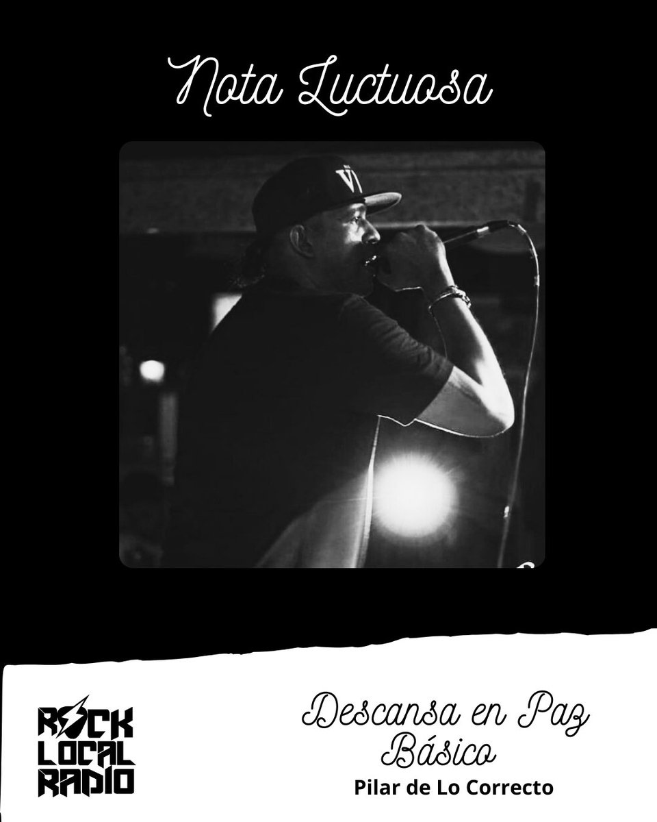 rocklocalradio's tweet photo. Entre rimas, barras, punch line y skills, se ha ido un pilar de Rap/Hip Hop Local.

Descansa en Paz Básico.

#RockLocalRadio #RLR #RLRRD #NotaLuctuosa #RIPBasico #Basico #LoCorrecto https://t.co/fNscEPwYlX