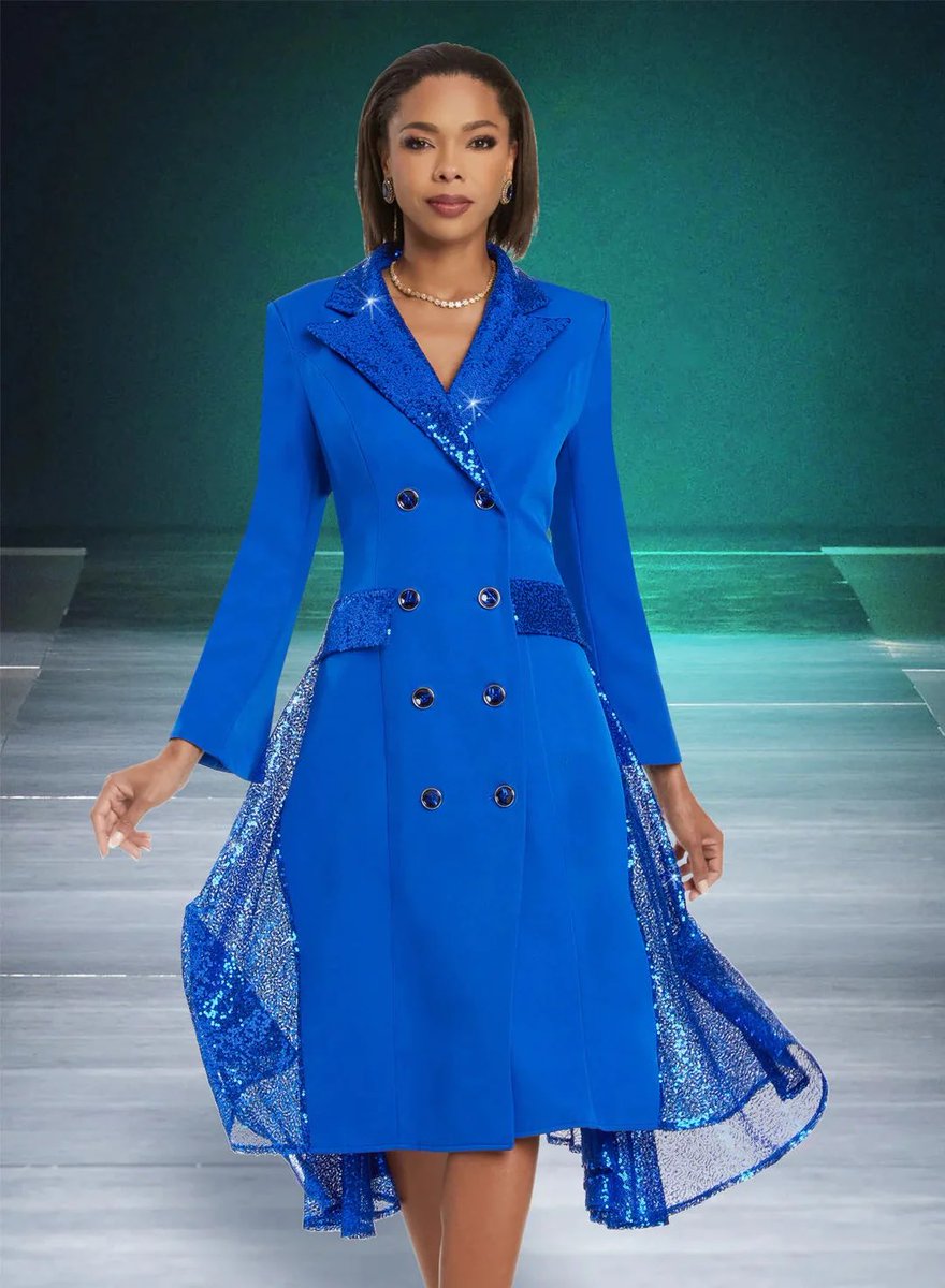 Donna Vinci 12070 Royal Blue Coat Dress 
divasdenfashion.com/products/Donna… 

#maxidress #bluedress #sequindress #coatdress #crepe #buttondowndress #divasdenfashion #luxuryfashion #cogicgrand #couturefashion #cogicfashions #curvygirlsrock #TeamCOGIC  #sundayfashion #plussizestyle #luxedress