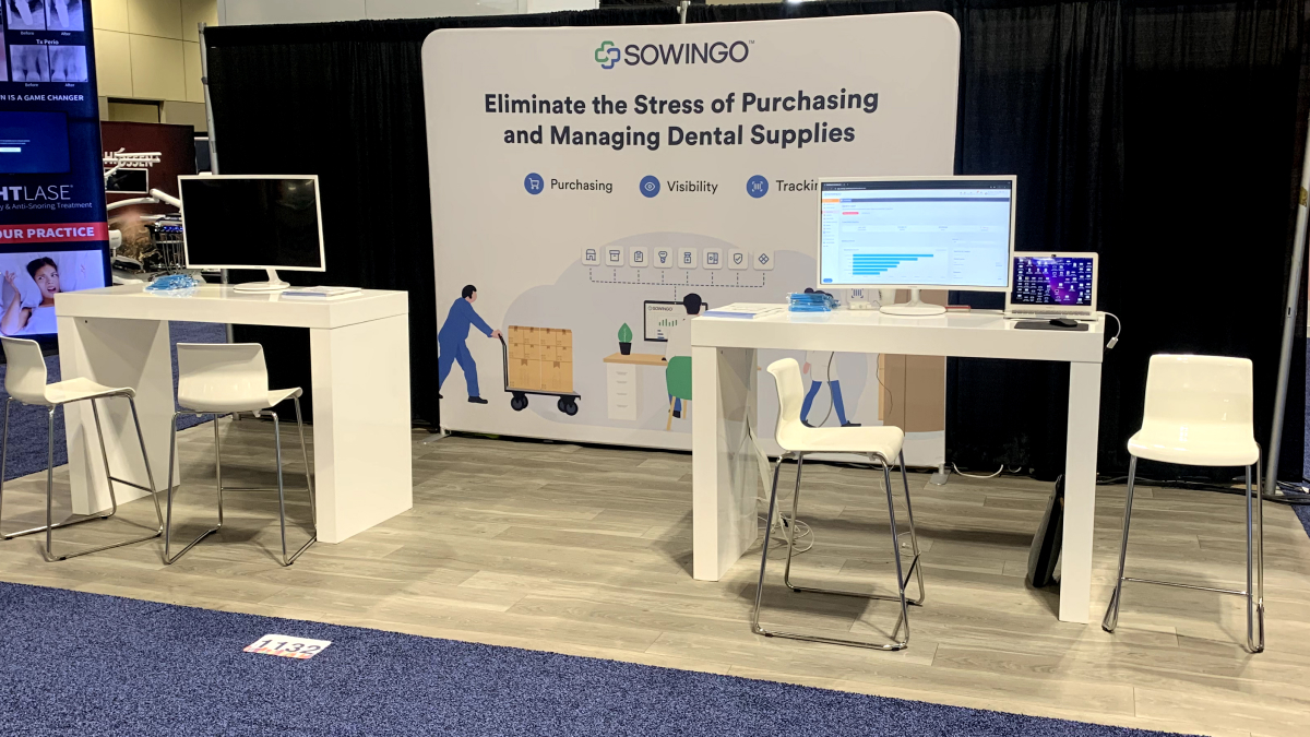 sowingo's tweet photo. Sowingo is all setup at #ODAASM24! Stop by booth #1132 to learn more about Sowingo's dental inventory management and procurement platform, plus come check out our latest product! You won't want to miss it. #sowingo #healthtech #dentistry https://t.co/zTrjiSGsRo
