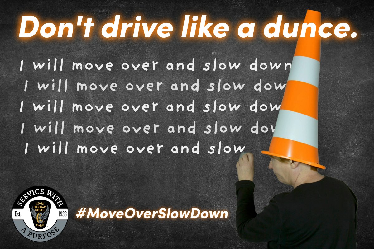 OSHP_SWOhio's tweet image. Remember, safety is no accident. 🚧 The most important action you can take when driving through a work zone, is to #MoveOverSlowDown. Let&apos;s share the roads responsibly! #WorkZoneAwarenessWeek