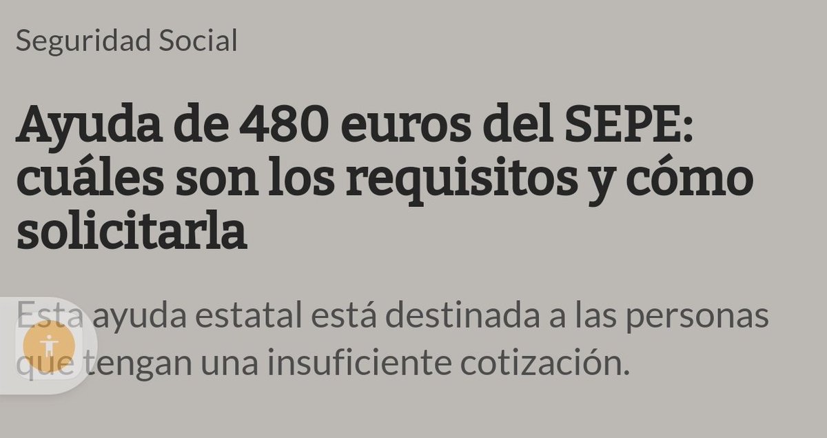 #comprandovotos #acambiodemiseria El Servicio de Empleo Público Estatal (SEPE) tiene una prestación para las personas que no cuenten con el mínimo de 360 días cotizados que exige la Seguridad Social pero se encuentren desempleadas: podrán solicitar una ayuda de casi 500 euros