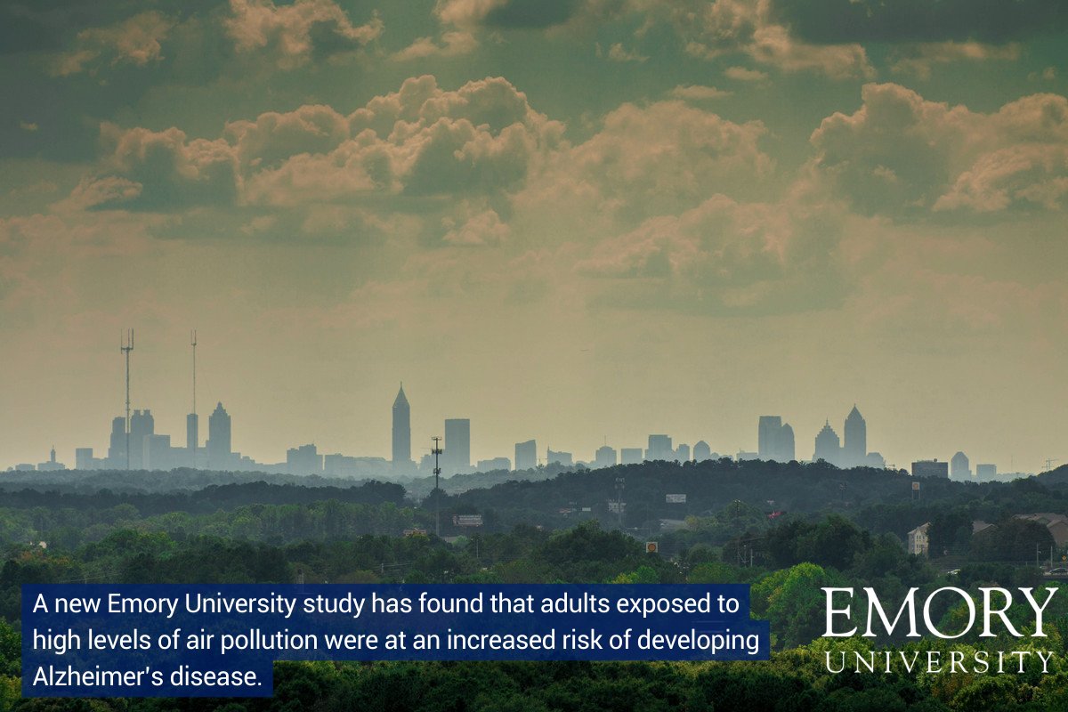 A new Emory University study of more than 1,100 residents of the Atlanta metropolitan area suggests that air pollution directly contributes to degeneration in the brain, increasing the risk of developing Alzheimer's disease links.emory.edu/UU