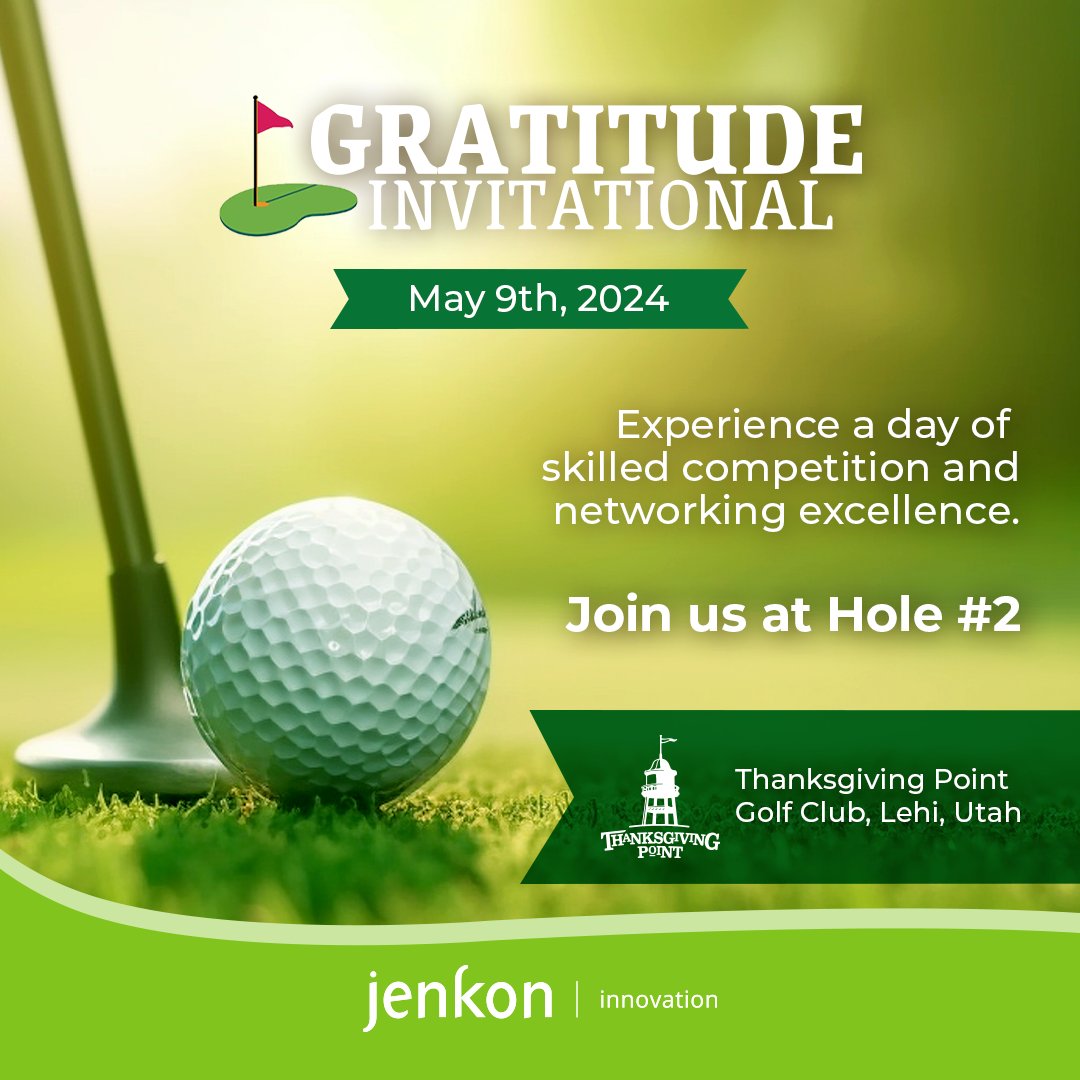 JenkonSoftware's tweet photo. Join us at Jenkon's Hole #2 chipping challenge during the Gratitude Invitational. Aim, chip, and win big! Don't miss out. See you on the green! ⛳️ #GratitudeInvitational #DirectSelling #networking #JenkonSoftware #networking https://t.co/3uizeTRHru