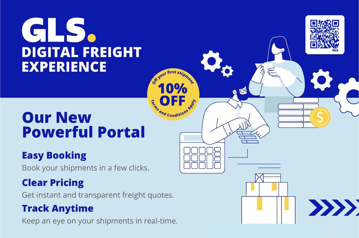 gls_us's tweet image. Introducing the Digital Freight Experience! Take control of your shipments like never before with our easy-to-use portal. Set up your account today and start streamlining your freight operations. 
#GLS #ParcelstoPeople #FreightDelivery