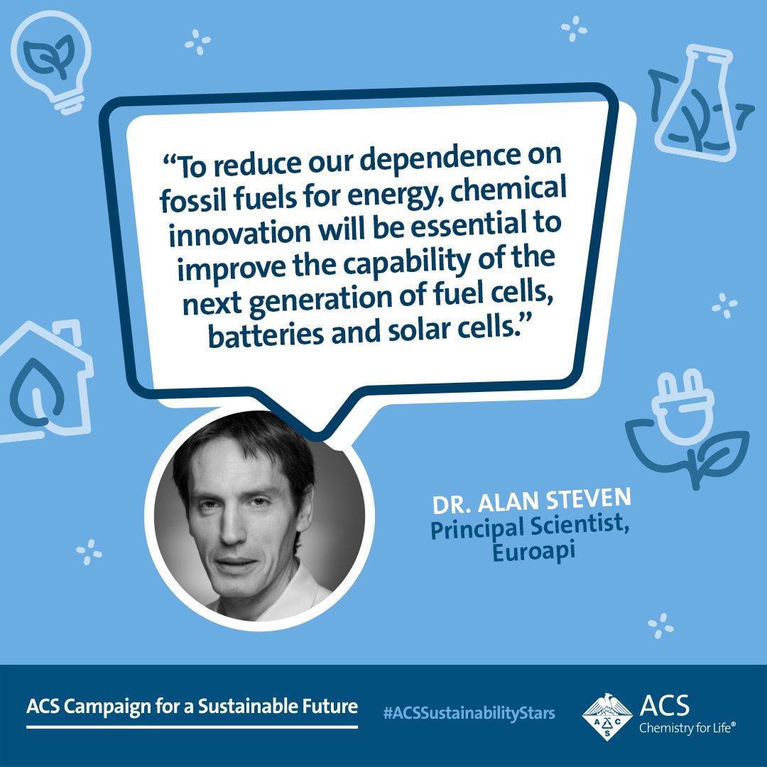 Introducing @DrAlanSteven, this week's #ACSSustainabilityStar! Alan leads #sustainability projects and advocates for green chemistry principles. Let's applaud his commitment to a greener future through innovation and education! brnw.ch/21wIXbB