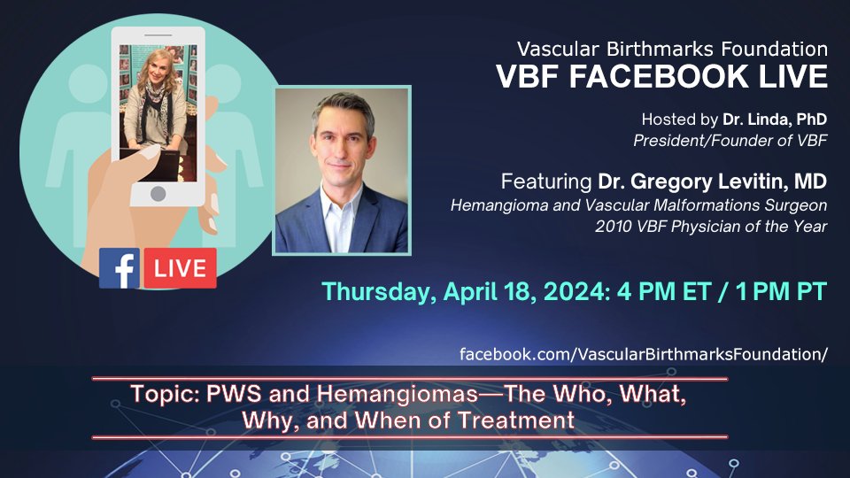 Join us today, Thursday, April 18 at 4 PM ET / 1 PM PT, for this VBF Facebook Live with Dr. Linda and Dr. Gregory Levitin! RSVP: fb.me/e/3m04YrcPL