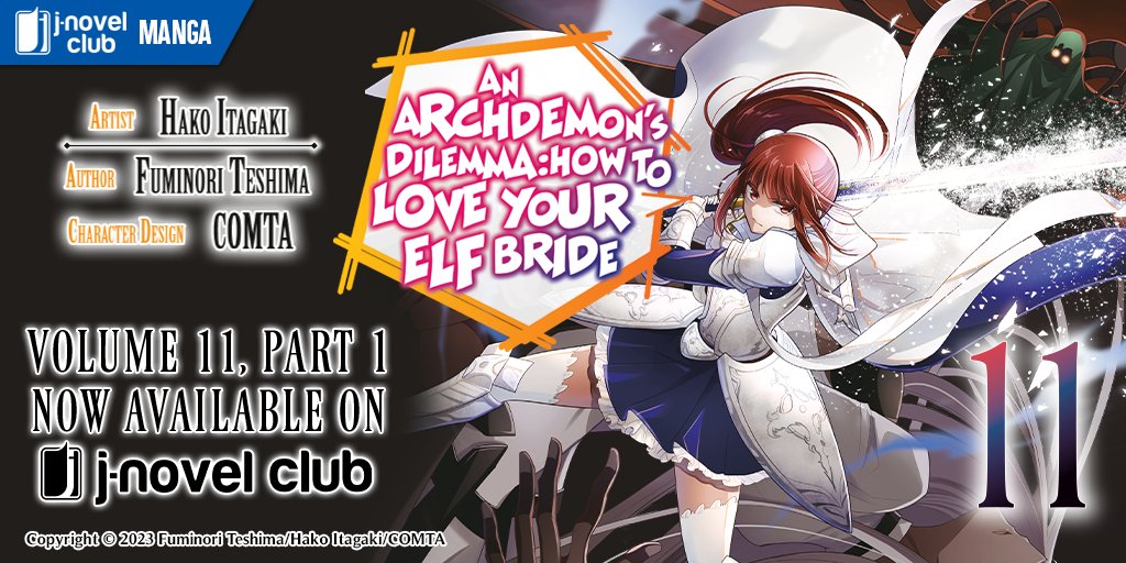 Having learned the truth of her origins, Nephteros flees from Archdemon Bifrons. 😢 While being pursued by a chimera into Zagan’s territory, she has a fateful encounter! 'An Archdemon’s Dilemma: How to Love Your Elf Bride (Manga) Volume 11 starts now! bit.ly/4aBBRbd