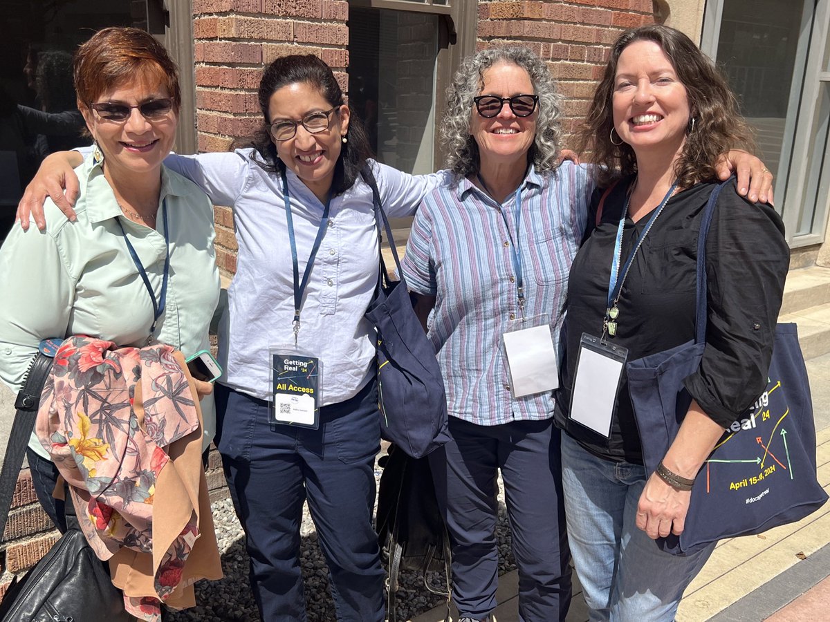 newdayfilms's tweet image. Look at these fab New Day members at #GettingReal 
@shirleythompson 
@isomani 
@14MilesAlaska 
Catherine Murphy

They’ve contributed a diverse groups of stories to our film collection 
#docsgetreal