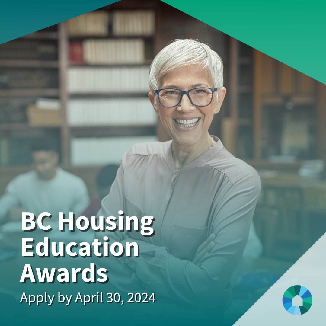 Less than two weeks left! ⏰ If you live in subsidized housing and plan to continue your education, apply for a BC Housing Education Award. Applications are being accepted until April 30, 2023. Learn more and apply at bchousing.org/educationawards