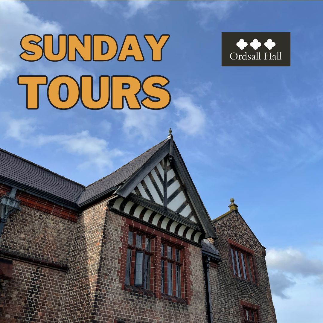 What better way to spend a Sunday than having a tour of Ordsall Hall? Every Sunday we offer a tour led by a facilitator at 12:30pm at a cost of £4.50. A second tour is led by a volunteer at 2pm which is free, but donations are welcome. There is no need to book, just come by!