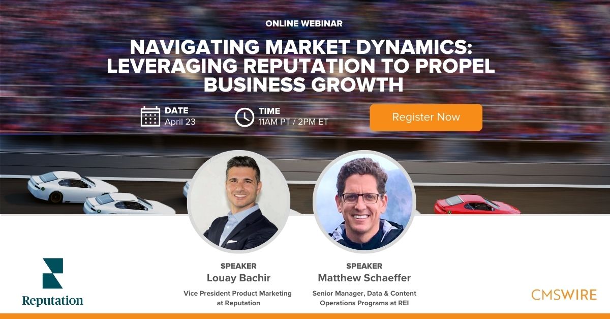 Join us on April 23 at 2pm ET

Join industry experts Louay Bachir of @Reputation_Com and Matthew Schaeffer of REI to unlock the power of reputation for business growth.

Register now: bit.ly/3xF14CX

#ReputationManagement #BusinessGrowth