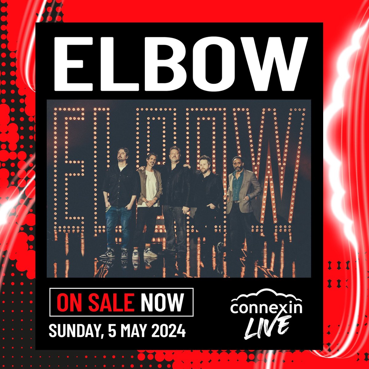 Tickets are now on sale for the visit of Elbow to Connexin Live, Hull on 5 May! Standing and seated tickets now available. BOOK NOW 👉 connexinlivehull.com/whats-on/elbow…