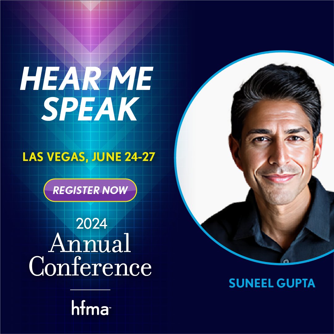 Bestselling author and @harvardmed visiting scholar @suneel will join us for his keynote presentation, “Being All In Without Burning Out: Purpose in Action.” #HFMAAnnual. events.hfma.org/lmdLgB?RefId=a…