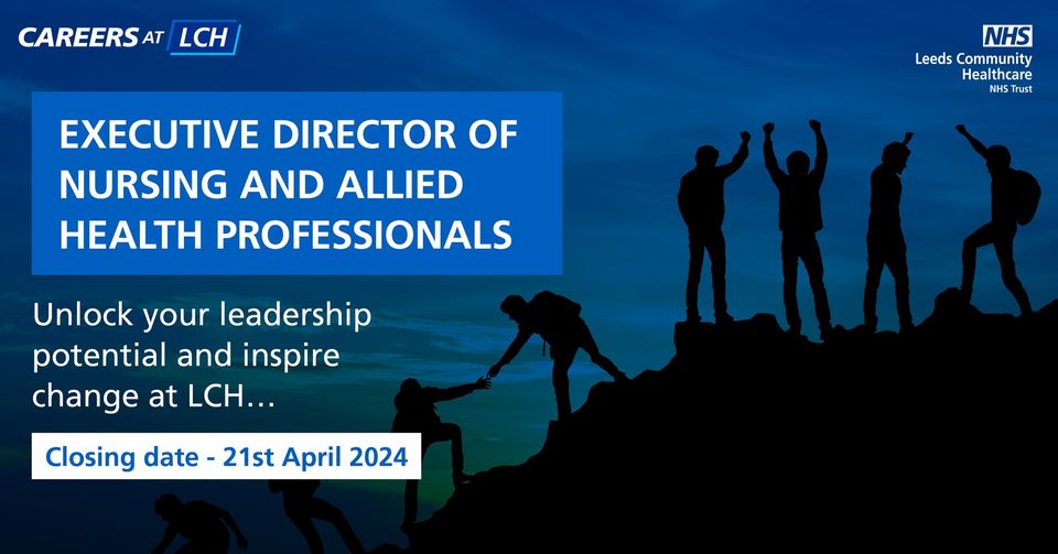 Are you a visionary nursing leader? Step into the role of Executive Director of Nursing and Allied Health Professionals at Leeds Community Healthcare NHS Trust. Drive innovation, build partnerships, and shape the future of healthcare delivery. Apply now - jobs.nhs.uk/candidate/joba…