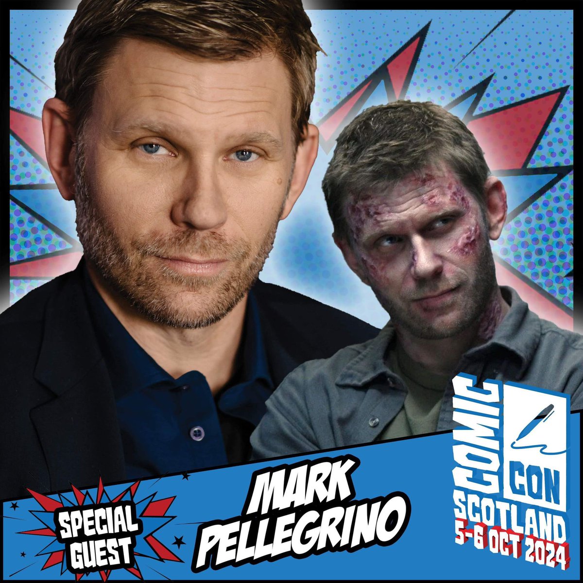 Comic Con Scotland welcomes Mark Pellegrino, known for projects such as Supernatural, American Rust, 13 Reasons Why, and many more. Appearing 5-6 October! Tickets: comicconventionscotland.co.uk