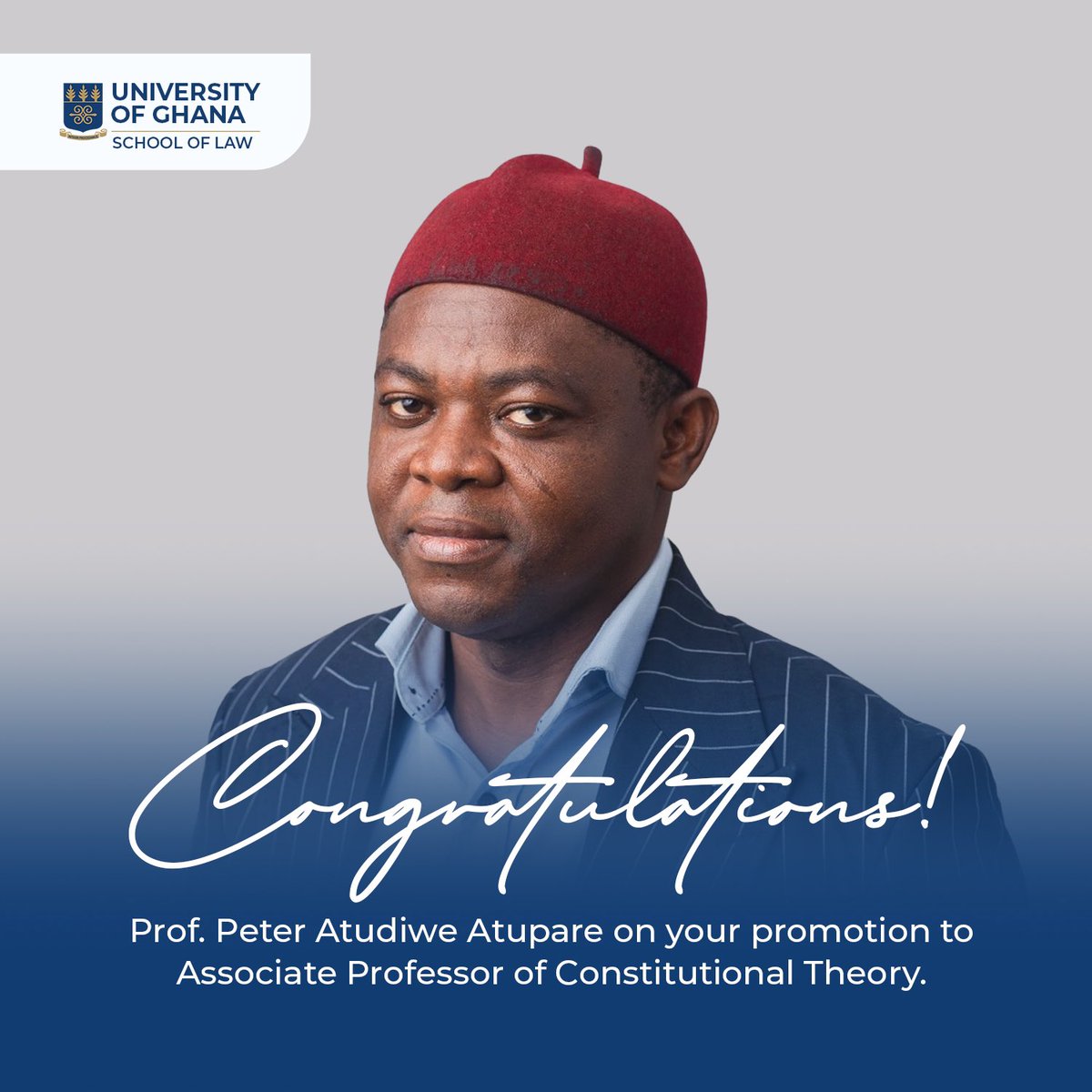 Congratulations to our esteemed professors, Prof. Kwame Gyan, Prof. Thomas Kojo Stephens, and Prof. Peter Atudiwe Atupare, on your well-deserved promotions! Best wishes from UGSoL as you embark on this new journey.
🔥😊💫🥳📚
#UGSoL #promotion #schooloflaw #associateprofessor