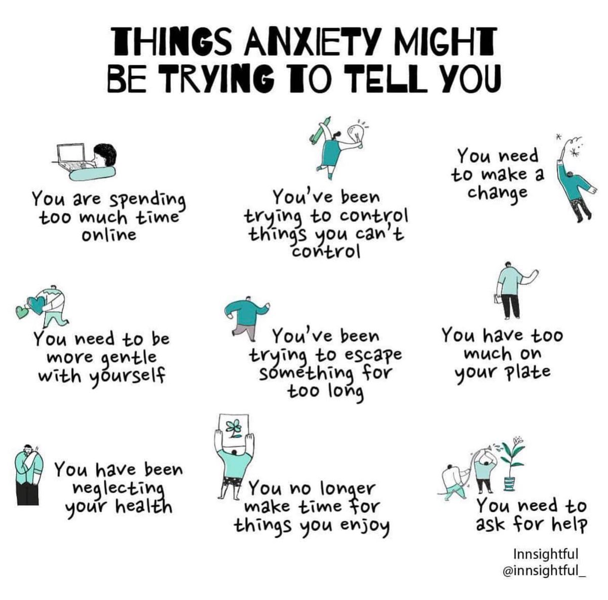 Listen to your anxiety. It's okay to acknowledge your feelings and take steps to manage them. #MentalHealthAwareness #SelfCare