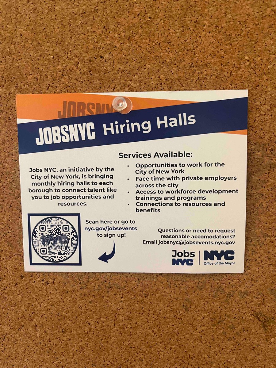 Need a job or professional training? @NYCMayor and @Talent_NYC got you! 👨‍🎓👩🏾‍⚕️👮🏻👨‍🔬👨🏾‍🚒👩🏽‍🎨 Visit jobs.nyc.gov to find a hiring hall in your borough. The next one's in Staten Island TOMORROW. Opportunity awaits! #JOBSNYC #Jobs #NYC #HiringHall #NYCMayor