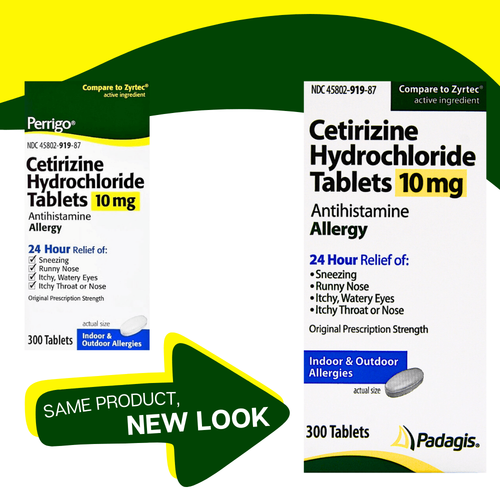 xeteorcom's tweet photo. Perrigo Cetirizine, a popular generic for Zyrtec, is getting harder to find for allergy sufferers, but it's available under a new brand called Padagis. We compare both.
#zyrtec #perrigo #cetirizine #padagis #allergies
https://t.co/RZ2VJPWS05 https://t.co/5bfOKGjcEP