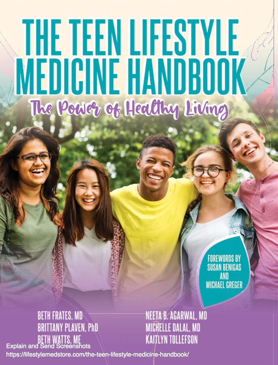 Looking to bring #lifestylemedicine principles+practices to your middle school or high school. I did! See article in this link. Think about using the Teen Lifestyle Medicine Handbook +PowerPoint decks created to help you teach the material. @ACLifeMed  ncbi.nlm.nih.gov/pmc/articles/P…