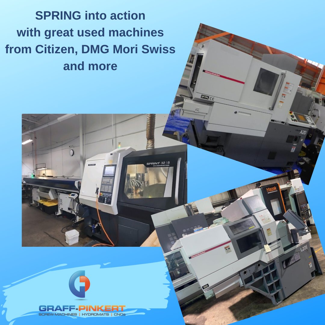 SPRING INTO ACTION THIS SEASON!

Add a used machine to your #shopfloor today. We have a great selection of beautiful Citizens & DMG Mori Sprint Swiss machines available in our inventory. 

Shop now: ow.ly/huGQ50Rj2uT #machining #usedmachines #machinesforsale #cncmachines
