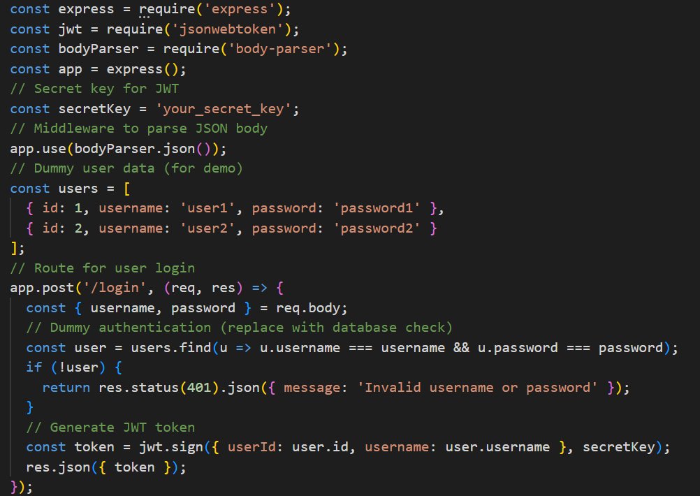 DAY 11 of DEV: While working with API's for authentication we can use two kinds of packages with node js.
🌟Passport.js 
🌟JSON Web Tokens (JWT) 

below are the codes of client-side and server-side.

#nodejs #learningeveryday #fullstack #mern