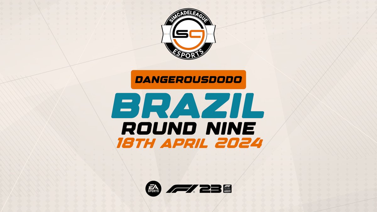 Round Nine of <a href="/PremierSimGL/">PSGL</a> tonight, and our driver <a href="/ERL_Dodo173/">DangerousDodo01</a> is taking part right now!!

Come watch the Brazilian Grand Prix at twitch.tv/dangerousdodo01

#DrivingTogether #esports